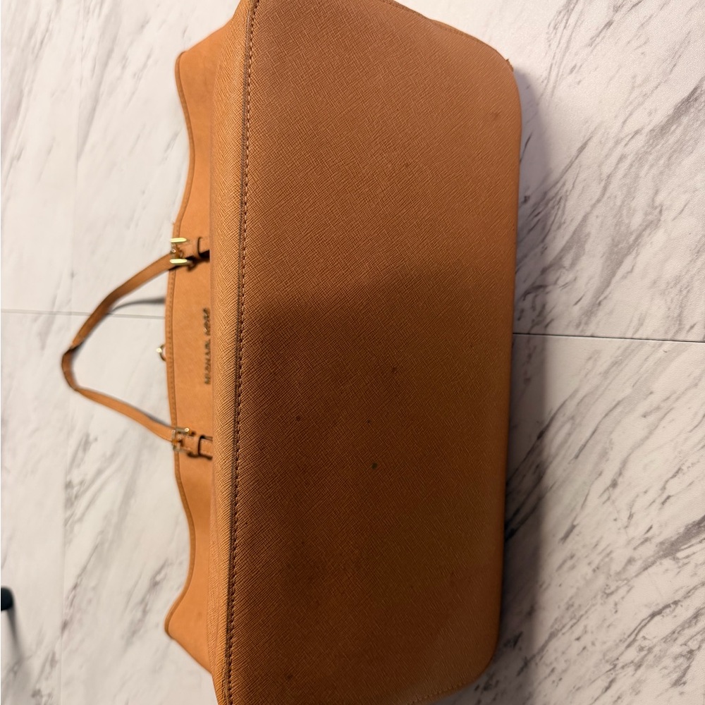 Michael Kors Cognac Saffiano Tote - Picture 4 of 10